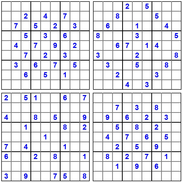 4 Sudoku - April 2015 - Aufgaben - Glarean Magazin