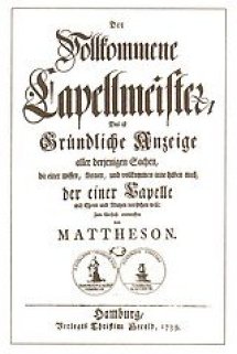 "Der vollkommene Kapellmeister" von Mattheson (Deckblatt)