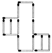 Streichholzrätsel Denksport-Aufgabe mit Lösung Matchstick Puzzle (Nummer 11) Lösung