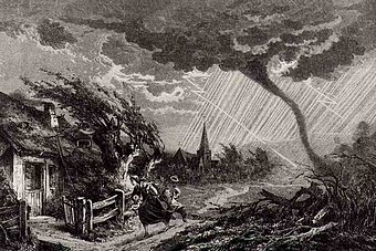 Gewitterszene aus Les grandes inventions anciennes et modernes dans les sciences, l'industrie et les arts (1870)