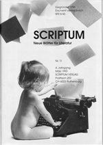 Literaturzeitschrift SCRIPTUM Nr. 11 - Cover