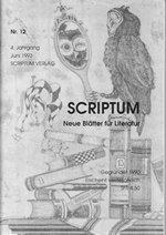 Literaturzeitschrift SCRIPTUM Nr. 12 - Cover