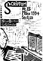 Literaturzeitschrift SCRIPTUM Nr. 15 - Cover