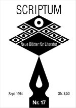 Literaturzeitschrift SCRIPTUM Nr. 17 - Cover