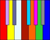 Musikalische Synästhesie: Die Skrjabin-Klaviatur mit Ton-Farbe-Zuordnung ("Farbenklavier") Musikalische Synästhesie: Die Skrjabin-Klaviatur mit Ton-Farbe-Zuordnung ("Farbenklavier")