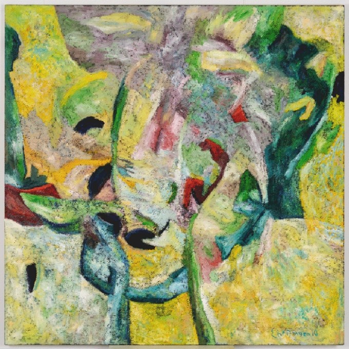 Walter Ehrismann: Grande Arlequinade, Oeltempera und Sand auf Leinwand Walter Ehrismann: Grande Arlequinade, Oeltempera und Sand auf Leinwand
