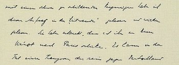 Handschrift von Hofmannsthal Handschrift von Hofmannsthal