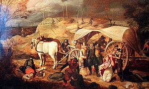 Verstrickt in die Wirren und Greuel des Dreissigjährigen Krieges: "Marodierende Soldaten" von Sebastian Vrancx (Gemälde von 1647) Verstrickt in die Wirren und Greuel des Dreissigjährigen Krieges: "Marodierende Soldaten" von Sebastian Vrancx (Gemälde von 1647)