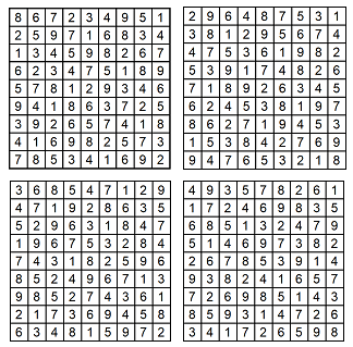 Sudoku-Rätsel Mai - Lösungen - Zahlen-Puzzles - Denksport - Glarean Magazin