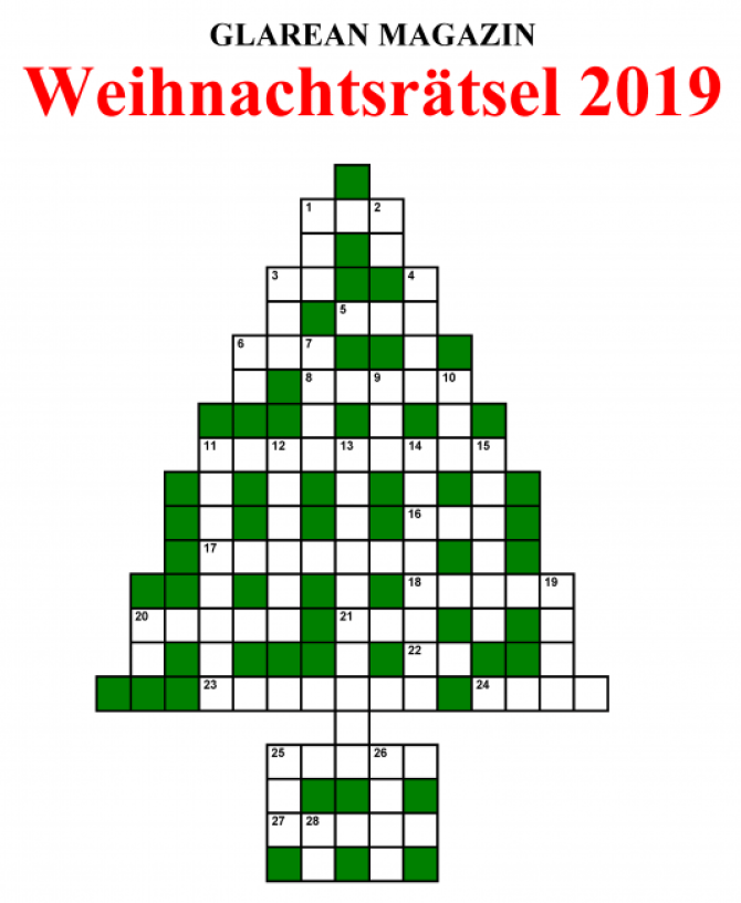Musik-Kreuzworträtsel - Weihnachtsrätsel - Glarean Magazin (Walter Eigenmann) - Aufgaben