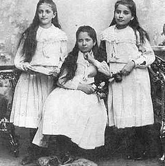 Die Schwestern Valli, Elli, Ottla (von Nazi-Deutschland in Lodz und Auschwitz ermordet)