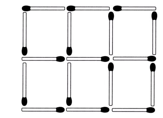 Streichholzrätsel Denksport-Aufgabe mit Lösung Matchstick Puzzle (Nummer 19)