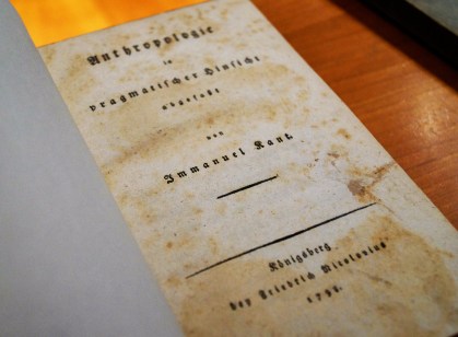 Kant "Anthropologie in pragmatischer Hinsicht" (1798) erstausgabe felix jud