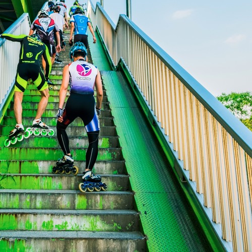Mit Kenneth Goldsmith auf der Treppe