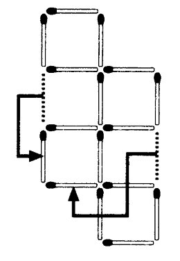 Streichholzrätsel Denksport-Aufgabe mit Lösung Matchstick Puzzle (Nummer 18) Lösung