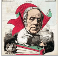 Daniel F. E. Auber in einer Karikatur der Gazette "Le Bouffon"
