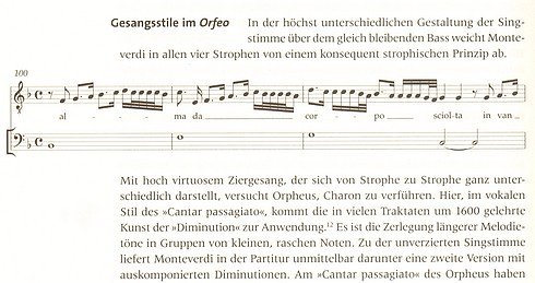 Leseprobe 2 aus: Bernhard Morbach, Die Musikwelt des Barock ("Gesangsstile im Orfeo")