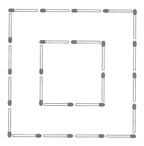 Streichholzrätsel Denksport-Aufgabe mit Lösung Matchstick Puzzle Nummer 07