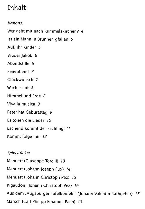 Inhaltsverzeichnis Sassmannshaus - Spielbuch Inhaltsverzeichnis Sassmannshaus - Spielbuch