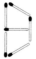 Streichholzrätsel Denksport-Aufgabe mit Lösung Matchstick Puzzle (Nummer 12) Lösung