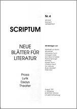 Literaturzeitschrift SCRIPTUM Nr. 04 - Cover
