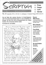 Literaturzeitschrift SCRIPTUM Nr. 21 - Cover