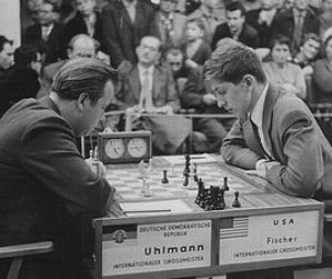 Sportlicher Höhepunkt des DDR-Schachs: Schacholympiade Leipzig 1960 (DDR-USA - Uhlmann vs Fischer)