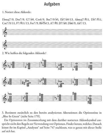Häufig eingestreute Aufgaben erlauben dem Leser eine Standort-Bestimmung des Gelernten (Rock & Jazz Harmony - Aufgaben-Beispiele) Häufig eingestreute Aufgaben erlauben dem Leser eine Standort-Bestimmung des Gelernten (Rock & Jazz Harmony - Aufgaben-Beispiele)