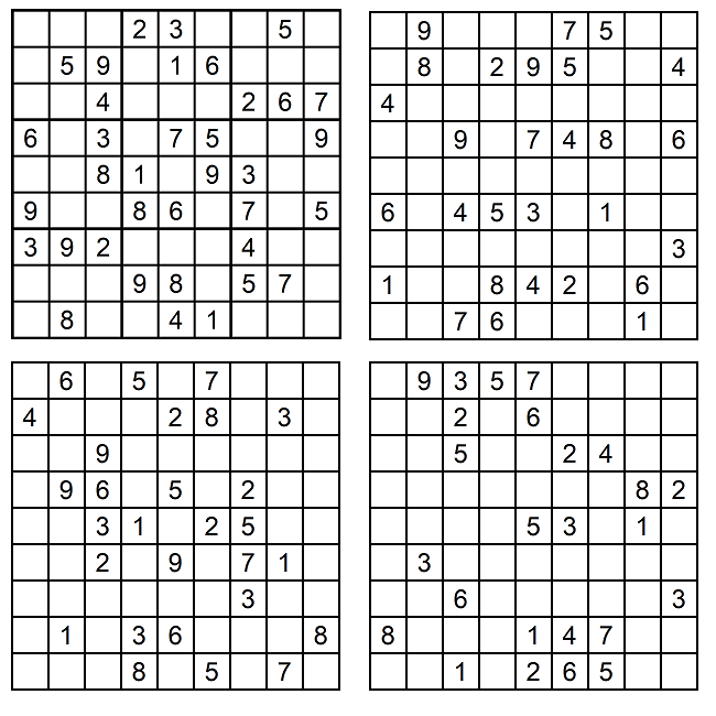 Sudoku-Rätsel Mai - Zahlen-Puzzles - Denksport - Glarean Magazin