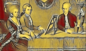 Karikatur Wolfgang Nannerl Leopold Mozart - Musiker-Anekdoten - Glarean Magazin Karikatur Wolfgang Nannerl Leopold Mozart - Musiker-Anekdoten - Glarean Magazin