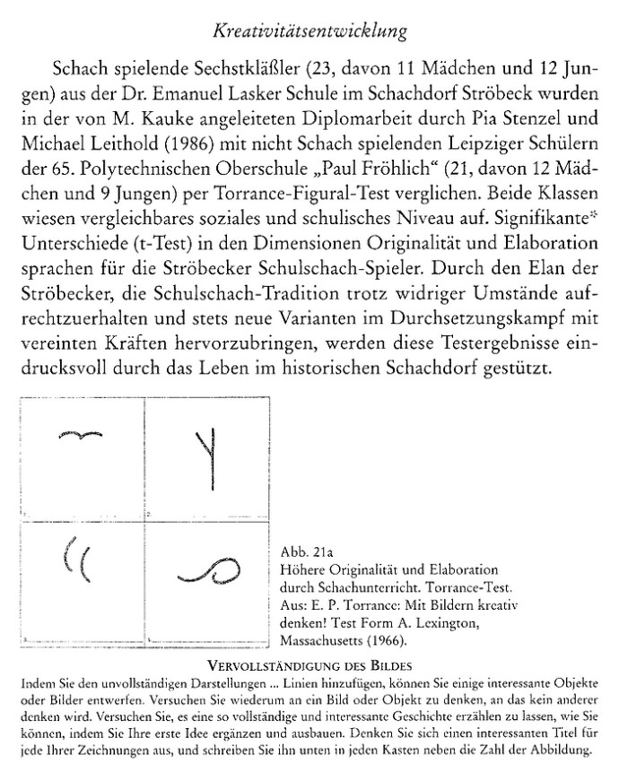 Leseprobe 1 - Schach und Kreativitätsentwicklung