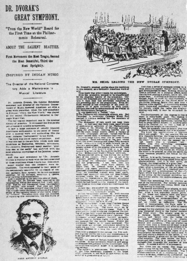 Der "New York Herald" vom 16.12.1893: "Dr. Dvorak's Great Symphony" Der "New York Herald" vom 16.12.1893: "Dr. Dvorak's Great Symphony"