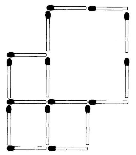 Streichholzrätsel Denksport-Aufgabe mit Lösung Matchstick Puzzle (Nummer 10)