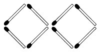 Streichholzrätsel Denksport-Aufgabe mit Lösung Matchstick Puzzle (Nummer 13) Lösung