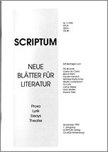 Literaturzeitschrift SCRIPTUM Nr. 02 - Cover