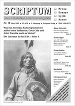 Literaturzeitschrift SCRIPTUM Nr. 19 - Cover