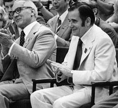 Allgewaltiger Sportschef neben Staatsoberhaupt Honecker: Manfred Ewald (rechts)
