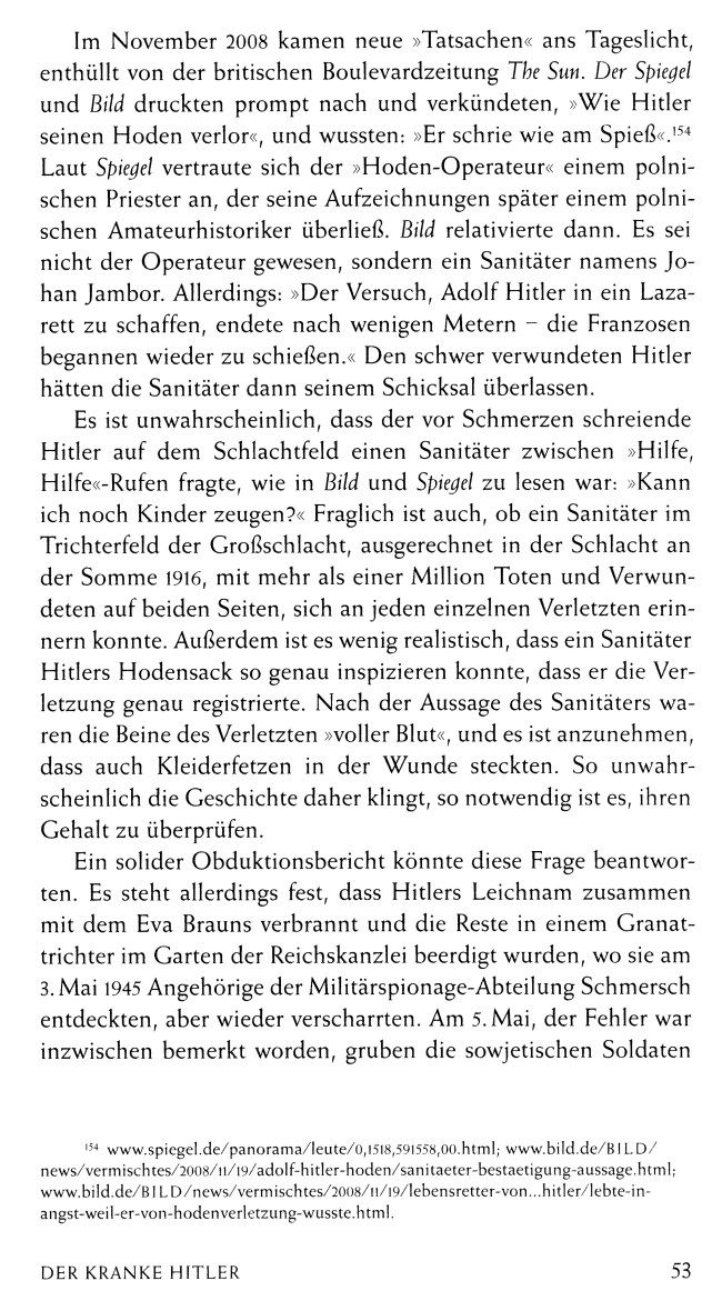 Leseprobe 1: War Hitler krank? (Lübbe Verlag) Leseprobe 1: War Hitler krank? (Lübbe Verlag)