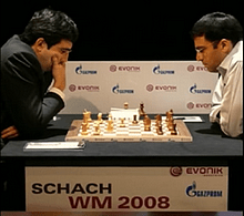 Der letzte WM-Kampf Kramniks 2008 gegen Viswanathan Anand ("Der Tiger von Madras"), den der Russe gegen den Inder verlor Der letzte WM-Kampf Kramniks 2008 gegen Viswanathan Anand ("Der Tiger von Madras"), den der Russe gegen den Inder verlor