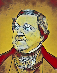 Karikatur Gioacchino Rossini - Musiker-Anekdoten - Glarean Magazin Karikatur Gioacchino Rossini - Musiker-Anekdoten - Glarean Magazin