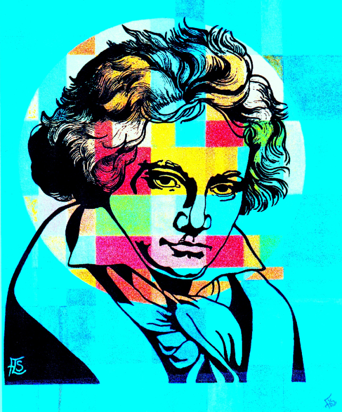 Simone Frieling - Ludwig van Beethoven - Scherenschnitt - Grafik - Glarean Magazin Simone Frieling - Ludwig van Beethoven - Scherenschnitt - Grafik - Glarean Magazin