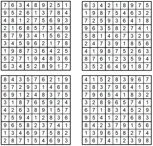 Sudoku 1-4 - Oktober 2020 - Lösungen - Glarean Magazin Sudoku 1-4 - Oktober 2020 - Lösungen - Glarean Magazin