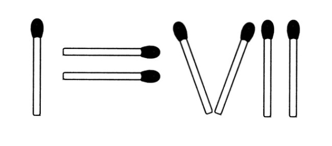 Streichholzrätsel Denksport-Aufgabe mit Lösung Matchstick Puzzle (Nummer 20)