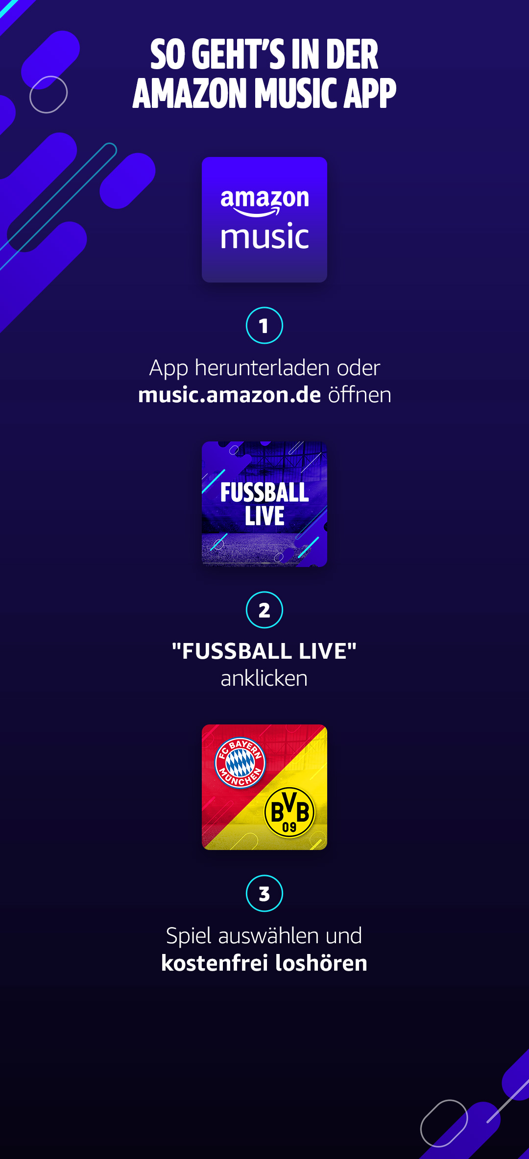 Kostenlos Bundesliga live bei Amazon hören