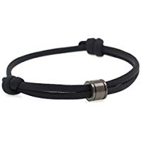 KOMIMAR Surfer Armband BLACK STEEL - Schmuck- cool lässiger Surf Style - Freundschaftsarmband - Skater - Segeln - Geschenkidee - Handgemacht - Yachting - Skipper - Strandschmuck - DIVER - Herrenarmband