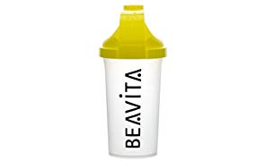 BEAVITA Slim Shaker | für Eiweiß & Protein-Shakes oder isotonische Mixgetränke | Trinkflasche mit Klappdeckelverschluss | Spülmaschinenfest und perfekt für die Mitnahme ins Fitnessstudio oder Gym