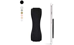 Happy Strappy Original Fingerhalterung Handy (Schwarz). der Handy Halter Griff für Den Finger und Smartphones: iPhone, Samsung, Huawei, Sony, UVM