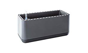 AIRY Box - Luftreiniger Blumentopf für saubere Raumluft. Patentierter Pflanzen-Topf als natürlicher Raumluftfilter, ohne Strom u. Chemie (Stone Grey)