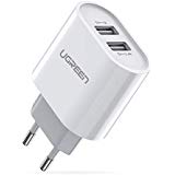 UGREEN 20384 USB Ladegerät 17W 3.4A Ladeadapter 2 Ports Netzteile Smart Lade, Weiß