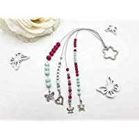 Rechenkette Mädchen, Rechenkette türkis pink, Rechenkette Name, zum Schulanfang Mädchen, ABC Kette, Einschulung Geschenk